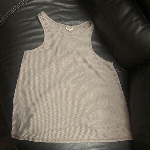 BKE Gray Ribbed Tank Top